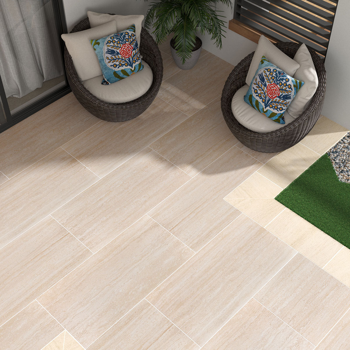 MSI Avorio 13 x 24 Matte Porcelain pool coping (LCOPNCORAVO1324-EE) – MSI room scene