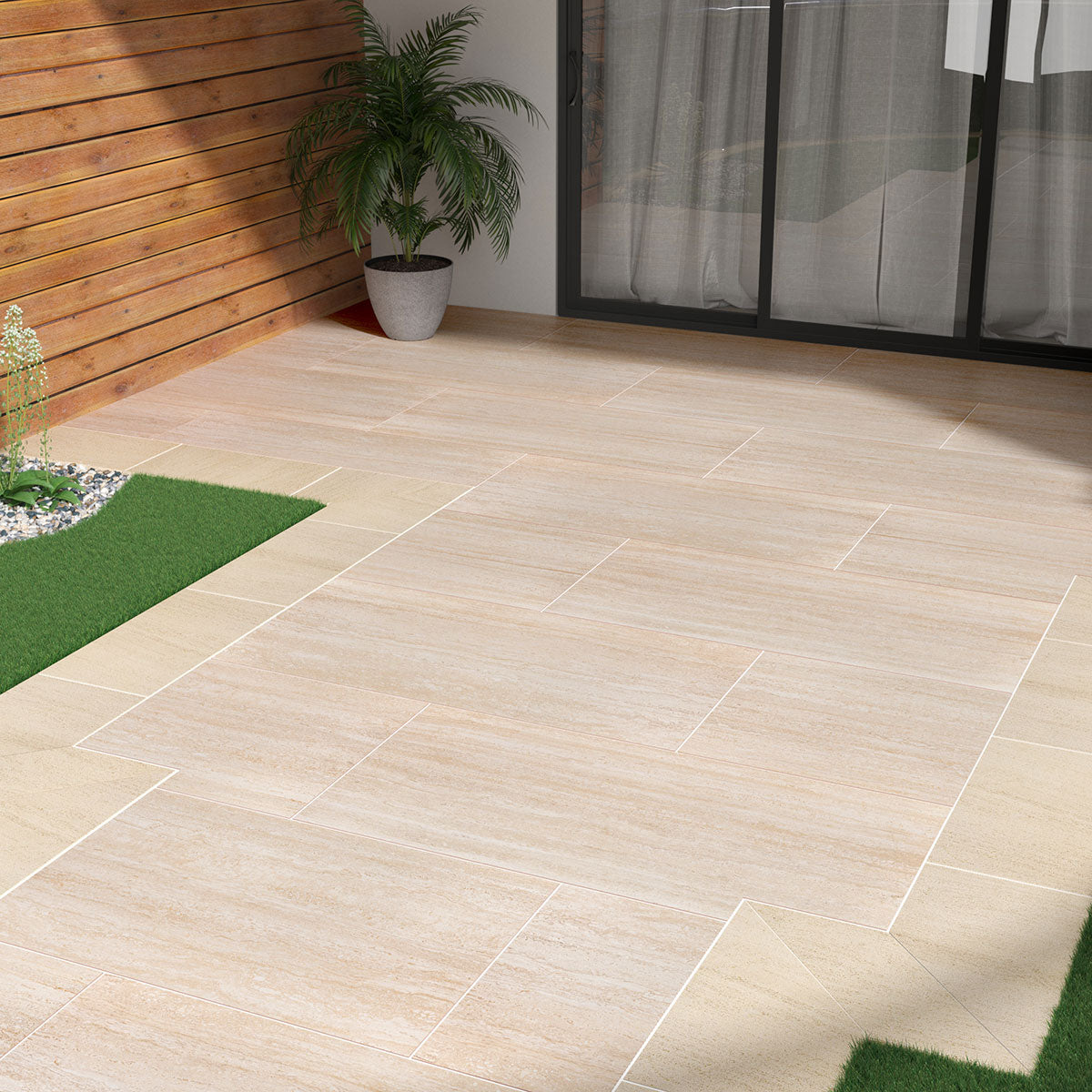 MSI Avorio 13 x 24 Matte Porcelain pool coping (LCOPNCORAVO1324-EE) – MSI room scene