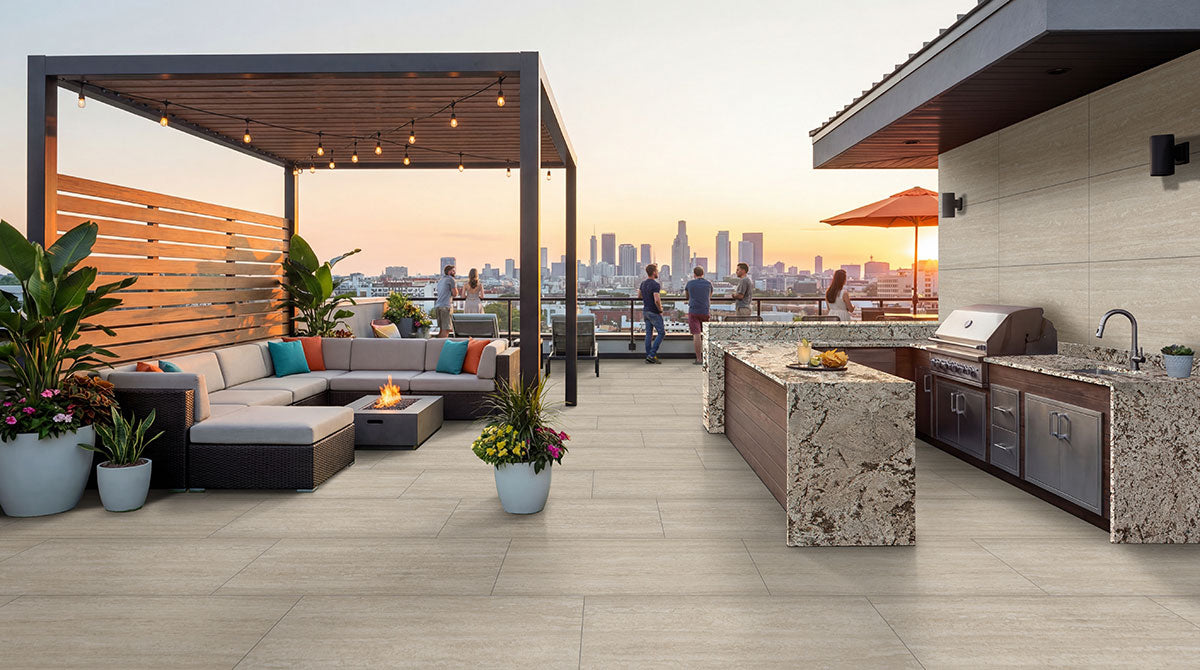 MSI Avorio Ridge 24 x 48 Matte Porcelain tile (NCORAVORID2448-3D) – MSI room scene