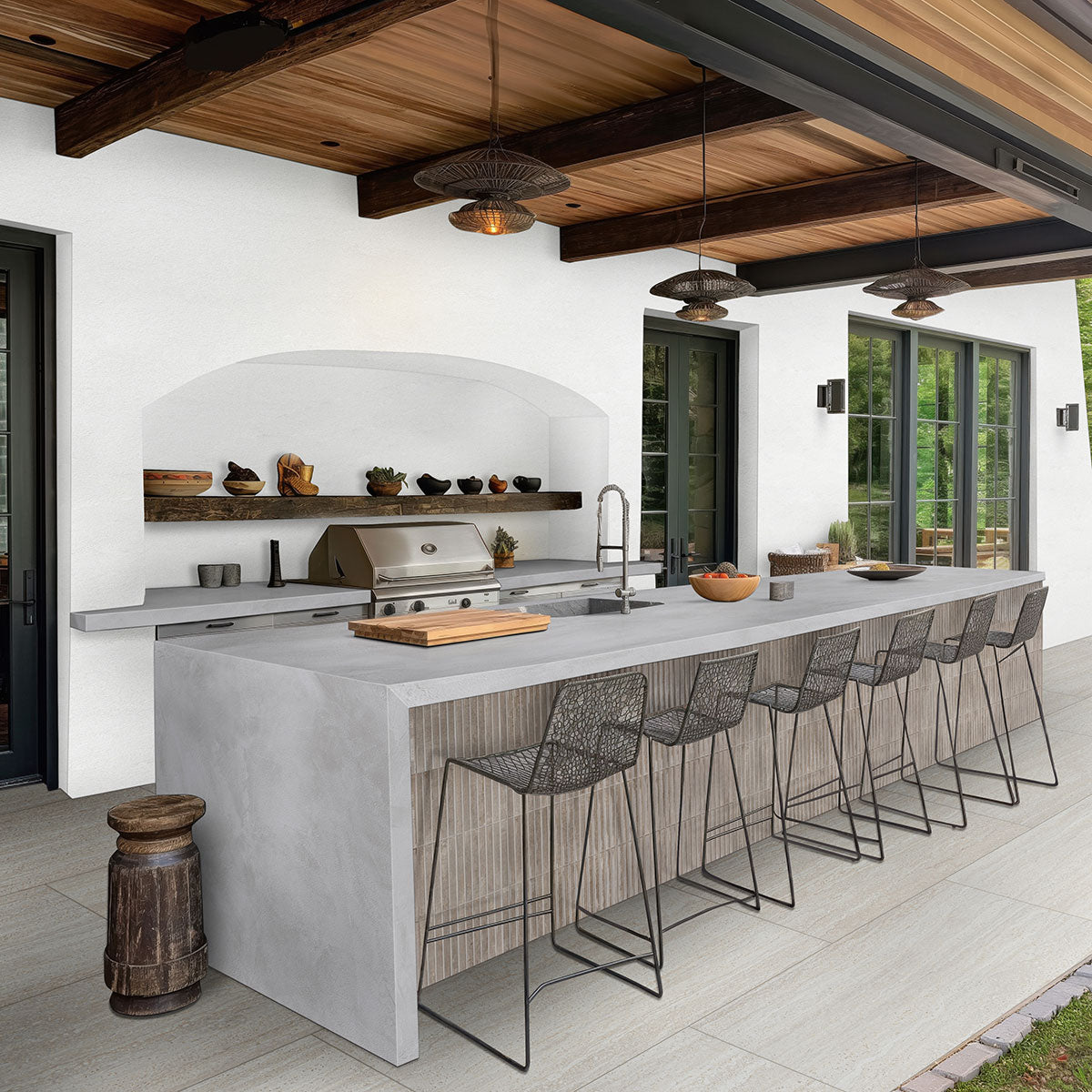 MSI Lablanca 24 x 48 Matte Porcelain tile (NCORLABLA2448-3D) – MSI room scene