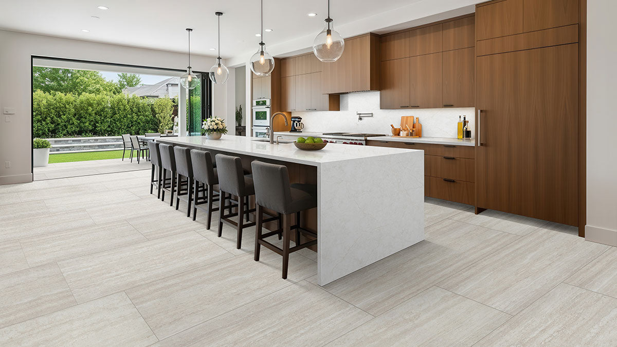 MSI Lablanca 24 x 48 Matte Porcelain tile (NCORLABLA2448-3DR11) – MSI room scene (kitchen)