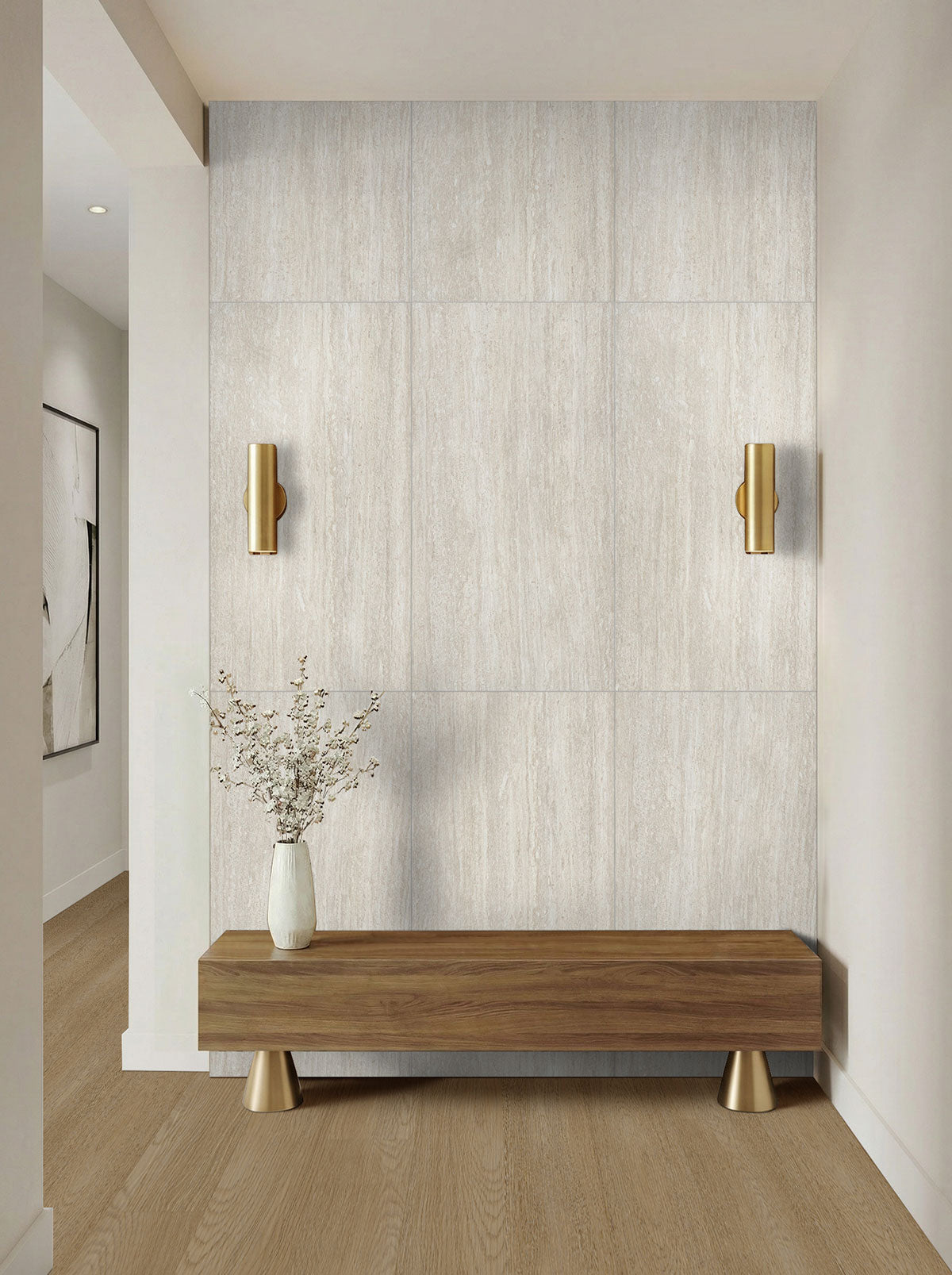 MSI Lablanca Ridge 24 x 48 Matte Porcelain tile (NCORLABLARID2448-3D) – MSI room scene (entryway)