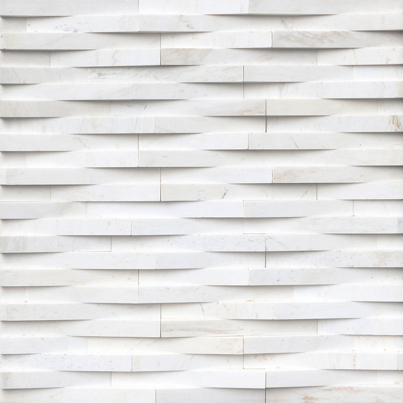 MSI Cosmic White 3d Wave stacked stone 6 x 24 (LPNLMCOSWHI624-3DW)