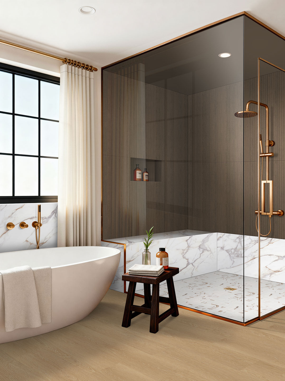 MSI Savoy Crema 2 x 2 Matte Porcelain mosaic (NSAVCRE2X2) – MSI room scene (bathroom)