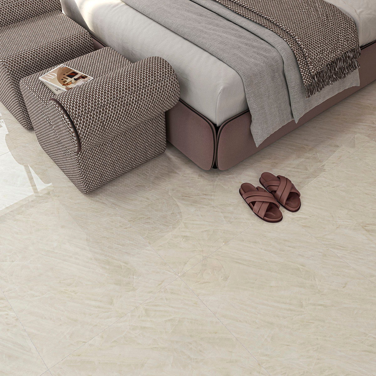 MSI Cristaline 24 x 48 Polished Porcelain tile (NCRI2448P) – MSI room scene