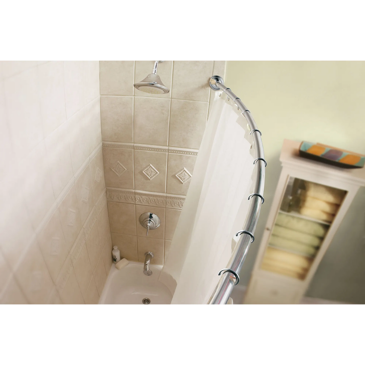 Moen 5' Curved Shower Rod CSR2155 in Chrome (CSR2155CH) - view 3