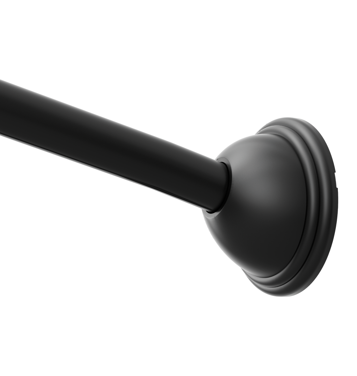 Moen Adjustable Curved Shower Rod CSR2160 in Matte Black (CSR2160BL)