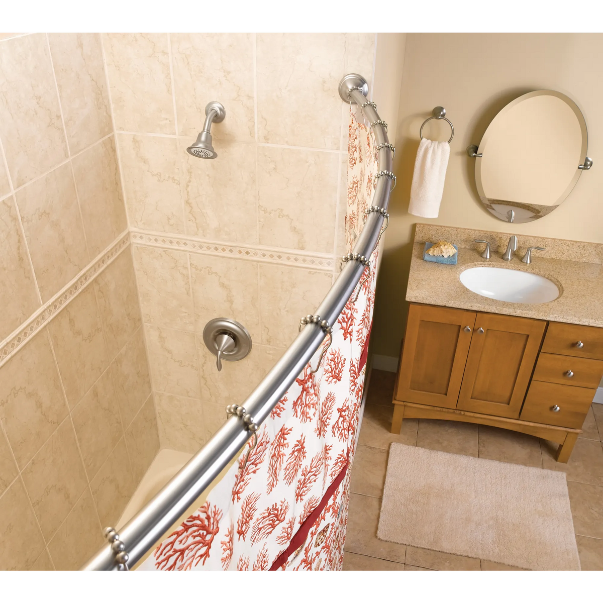 Moen Curved 5' Shower Rod CSR2165 in Old World Bronze (CSR2165OWB) - view 3