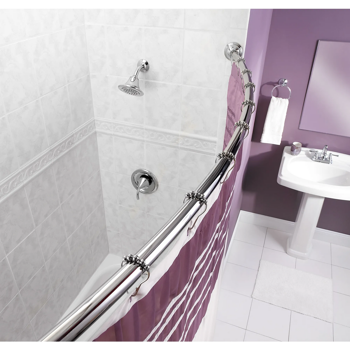 Moen Curved 5' Shower Rod CSR2165 in Chrome (CSR2165CH) - view 2