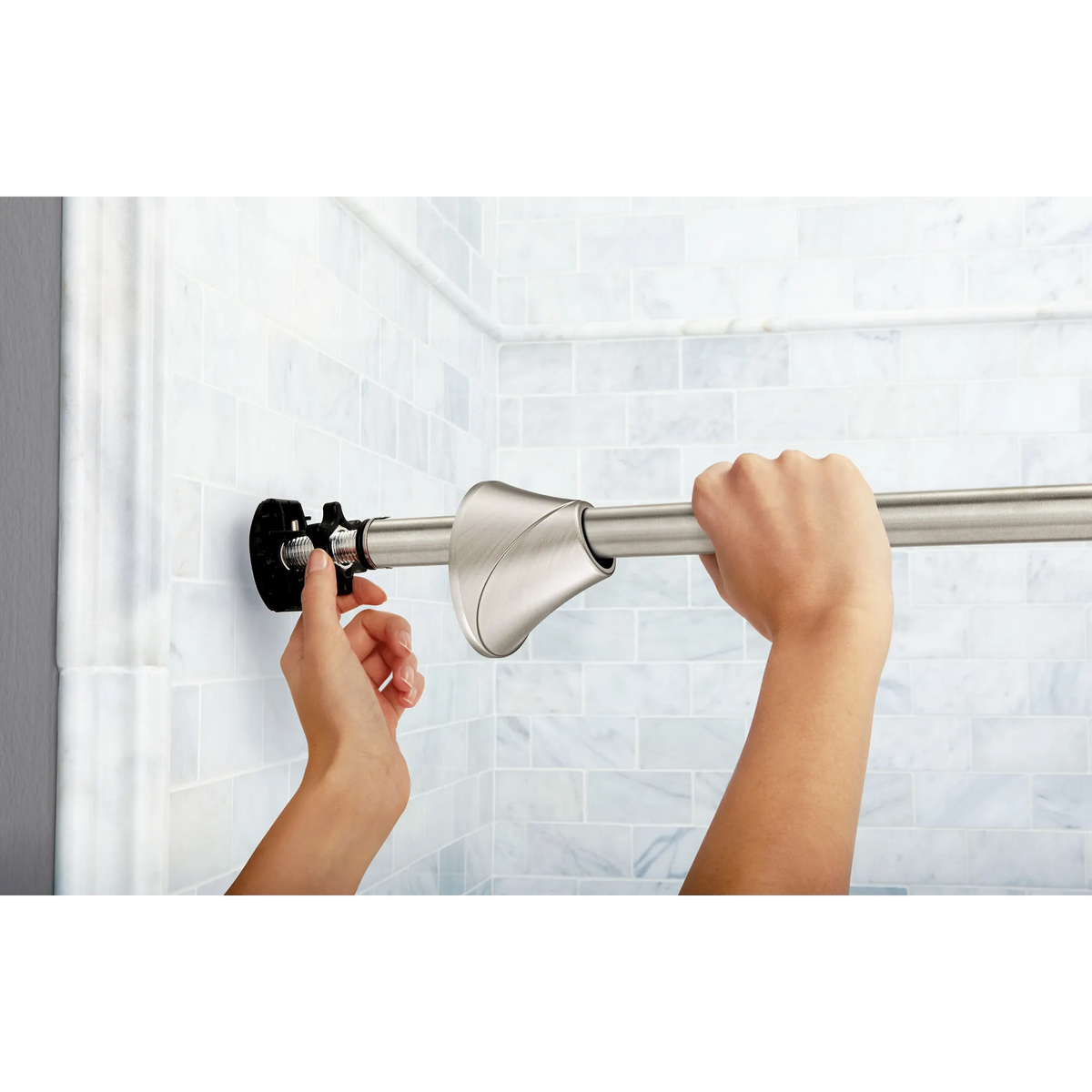 Moen Tension Curved Shower Rod CSR2172 in Brushed Nickel (CSR2172BN) - view 5