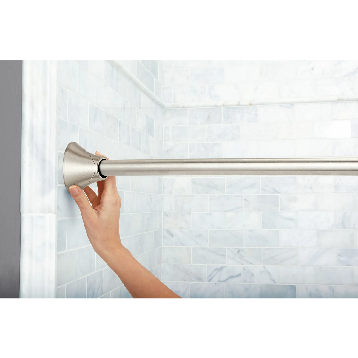 Moen Tension Curved Shower Rod CSR2172 in Brushed Nickel (CSR2172BN) - view 2