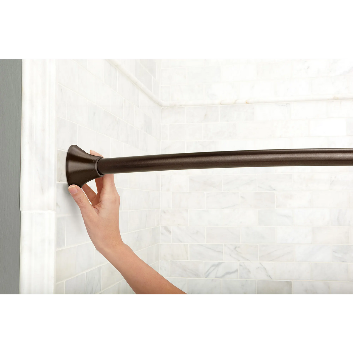 Moen Tension Curved Shower Rod CSR2172 in Old World Bronze (CSR2172OWB) - view 2