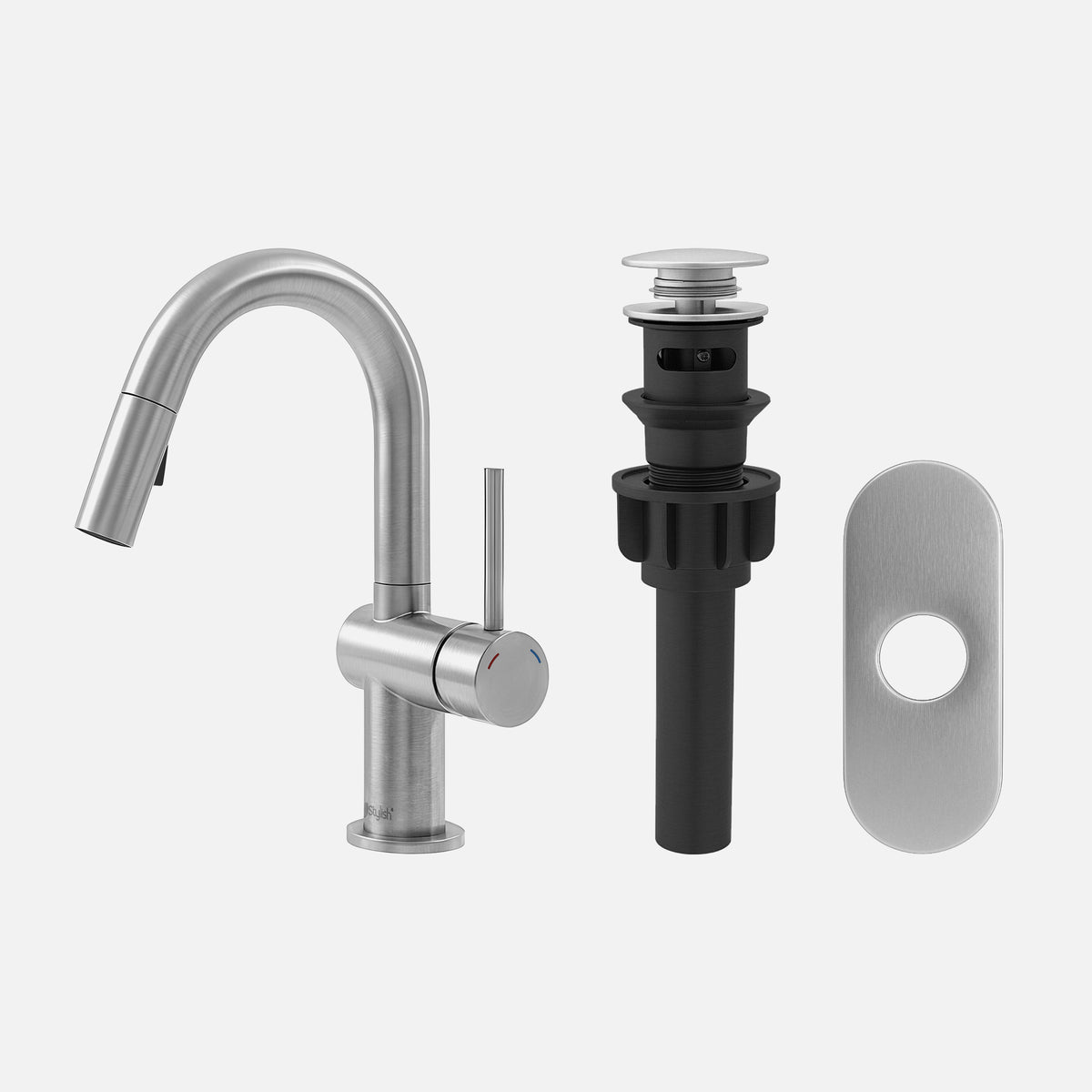 Stylish Aleen Bathroom Faucet Single Handle Stainless Steel B-114S