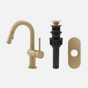 Stylish Aleen Bathroom Faucet Single Handle Brushed Gold B-114G