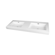 Rubi Arto Countertop Basin with Overflow White Gloss RTOL138BL