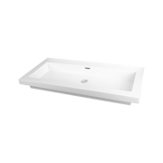 Rubi Arto Countertop Basin with Overflow White Gloss RTOL100BL