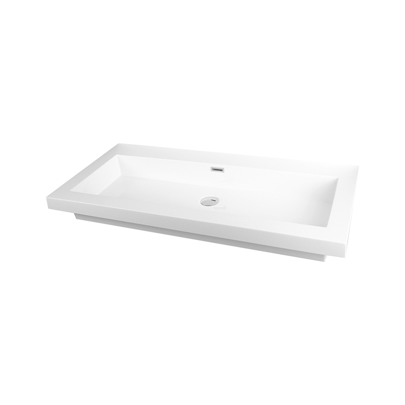 Rubi Arto Countertop Basin with Overflow White Gloss RTOL100BL
