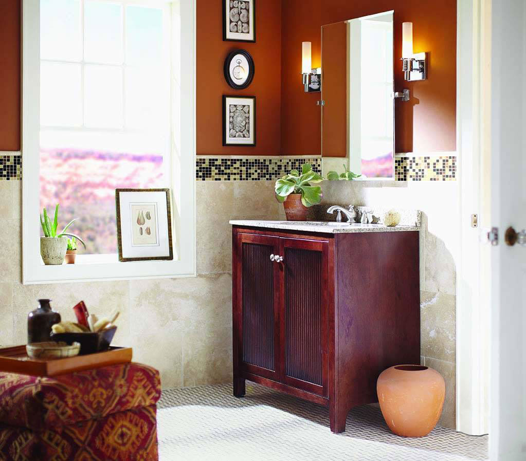 MSI Chiaro 3/4 x 3/4 Honed Travertine trim (THDW3-MP-CH0.75x12) – MSI room scene