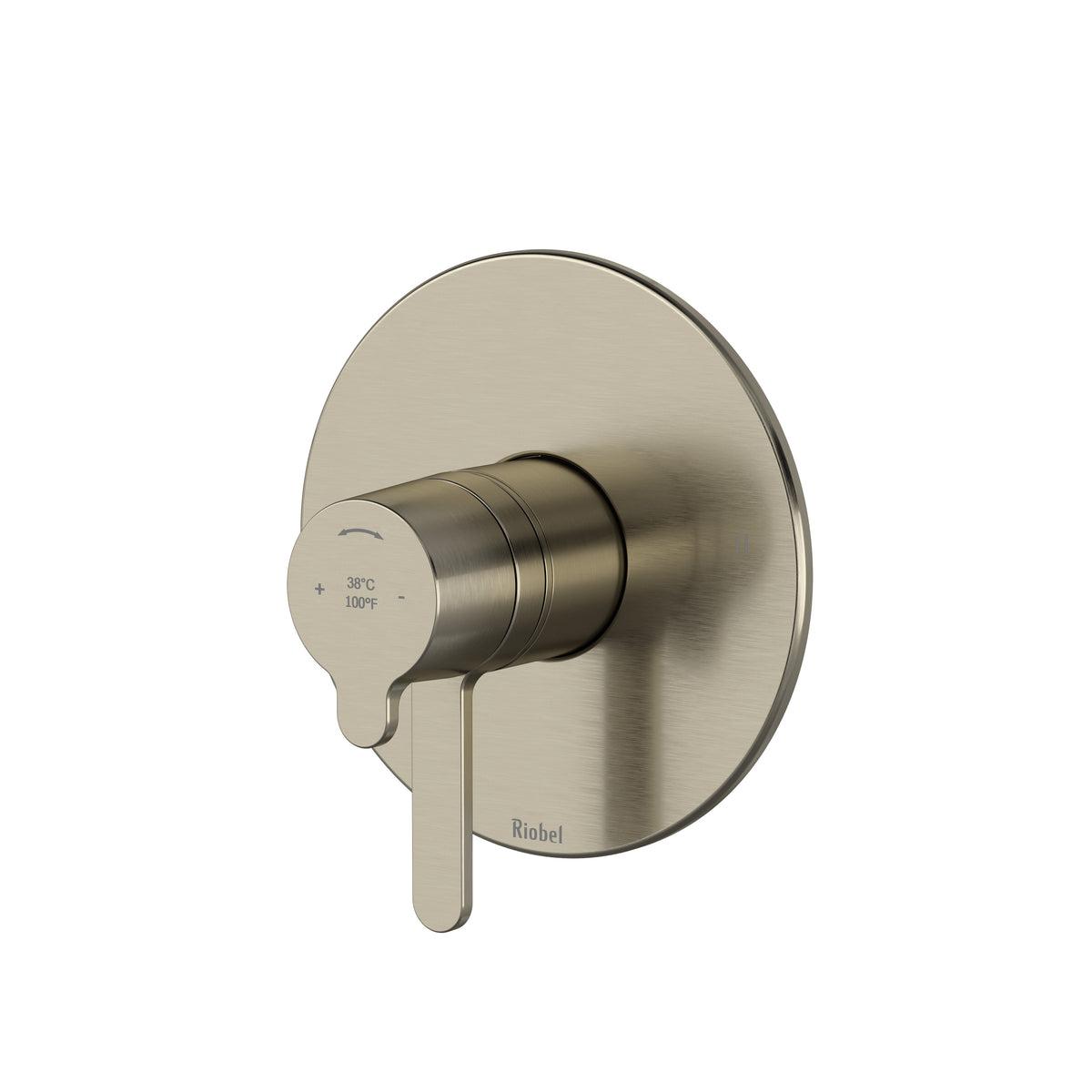 Riobel Nibi Thermostatic/Pressure Balance Valve Trim 1/2" 2-Way, 2 Functions - Brushed Nickel (TNB44BN)