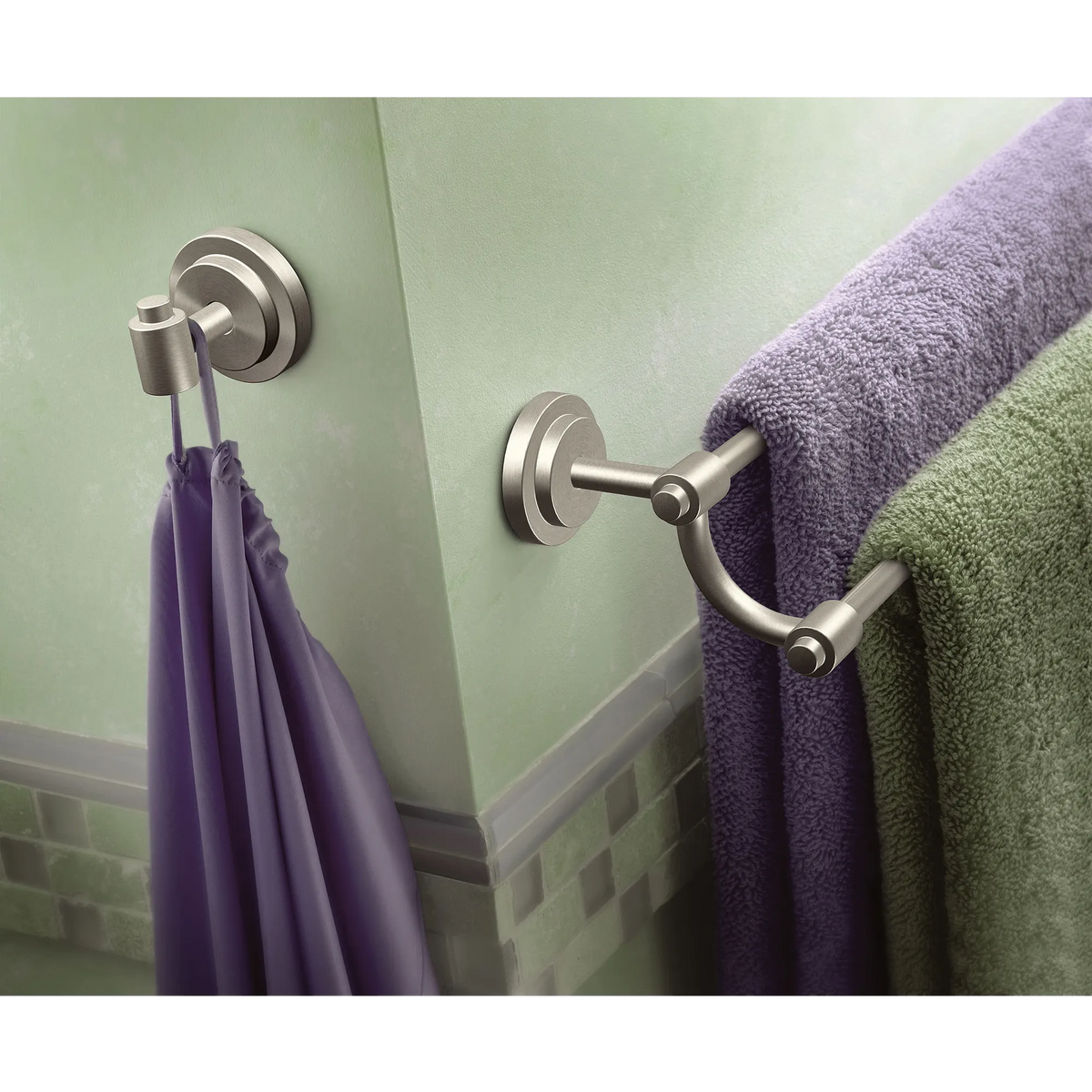 Moen Iso 24" Double Towel Bar DN0722 in Brushed Nickel (DN0722BN) - view 3