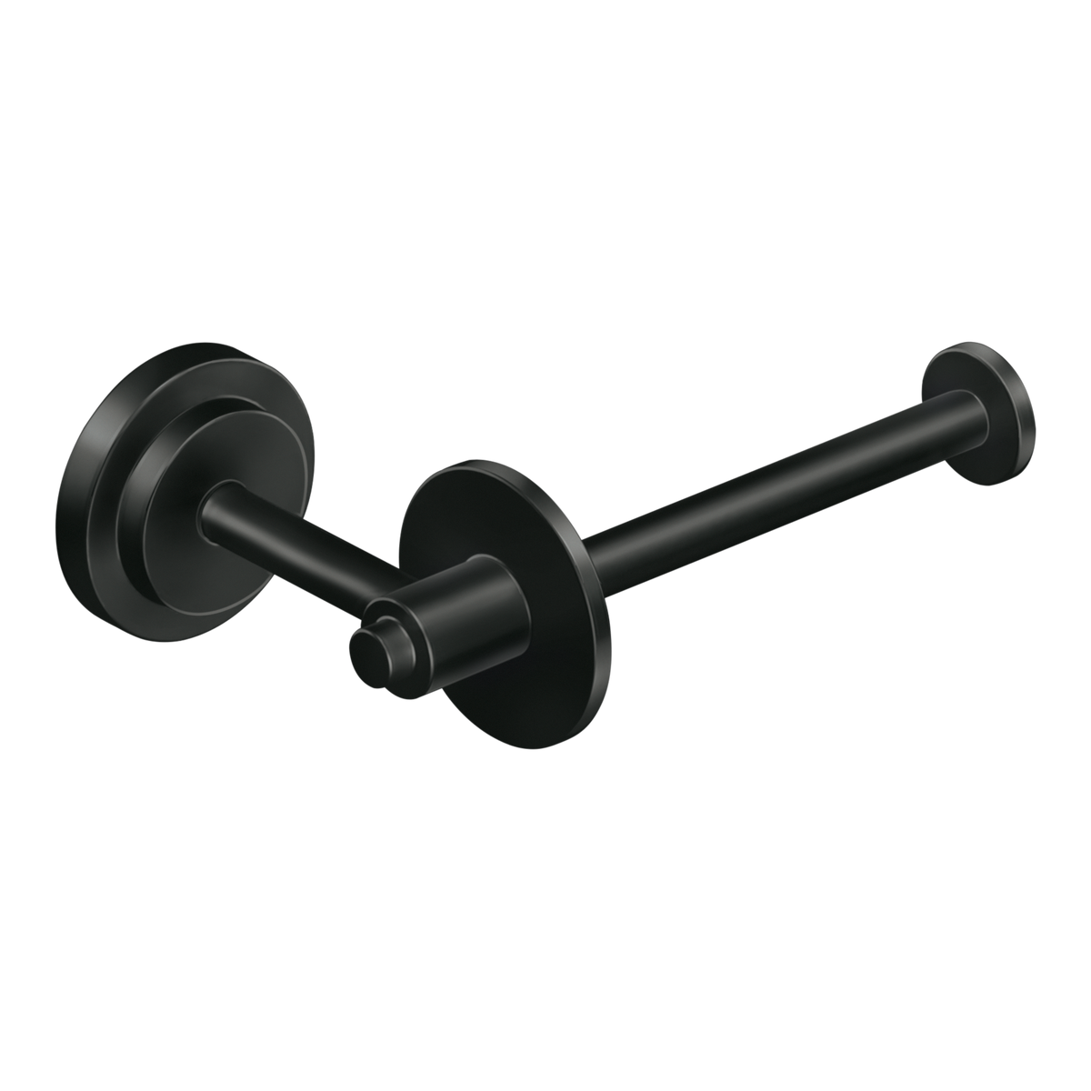 Moen Iso Single-Post Toilet Paper Holder DN0709 in Matte Black (DN0709BL)