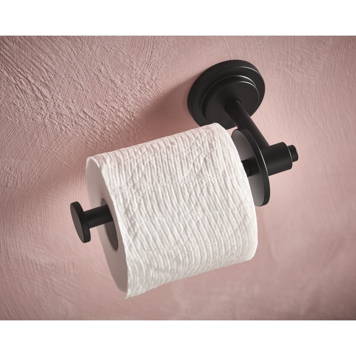 Moen Iso Single-Post Toilet Paper Holder DN0709 in Matte Black (DN0709BL) - view 4