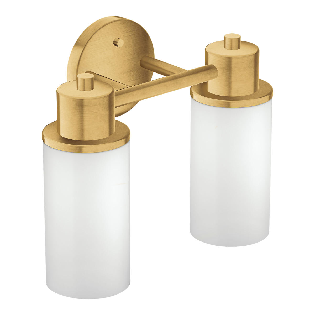 Moen Iso 2-Light Bathroom Vanity Light DN0762 in Brushed Gold (DN0762BG)