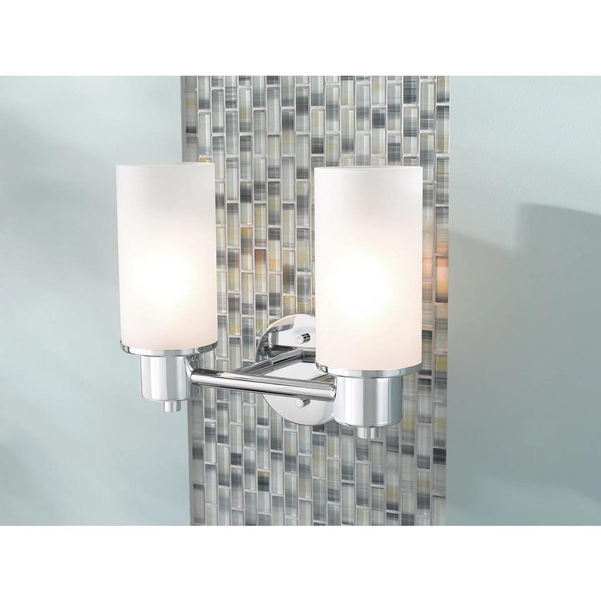 Moen Iso 2-Light Bathroom Vanity Light DN0762 in Brushed Nickel (DN0762BN)
