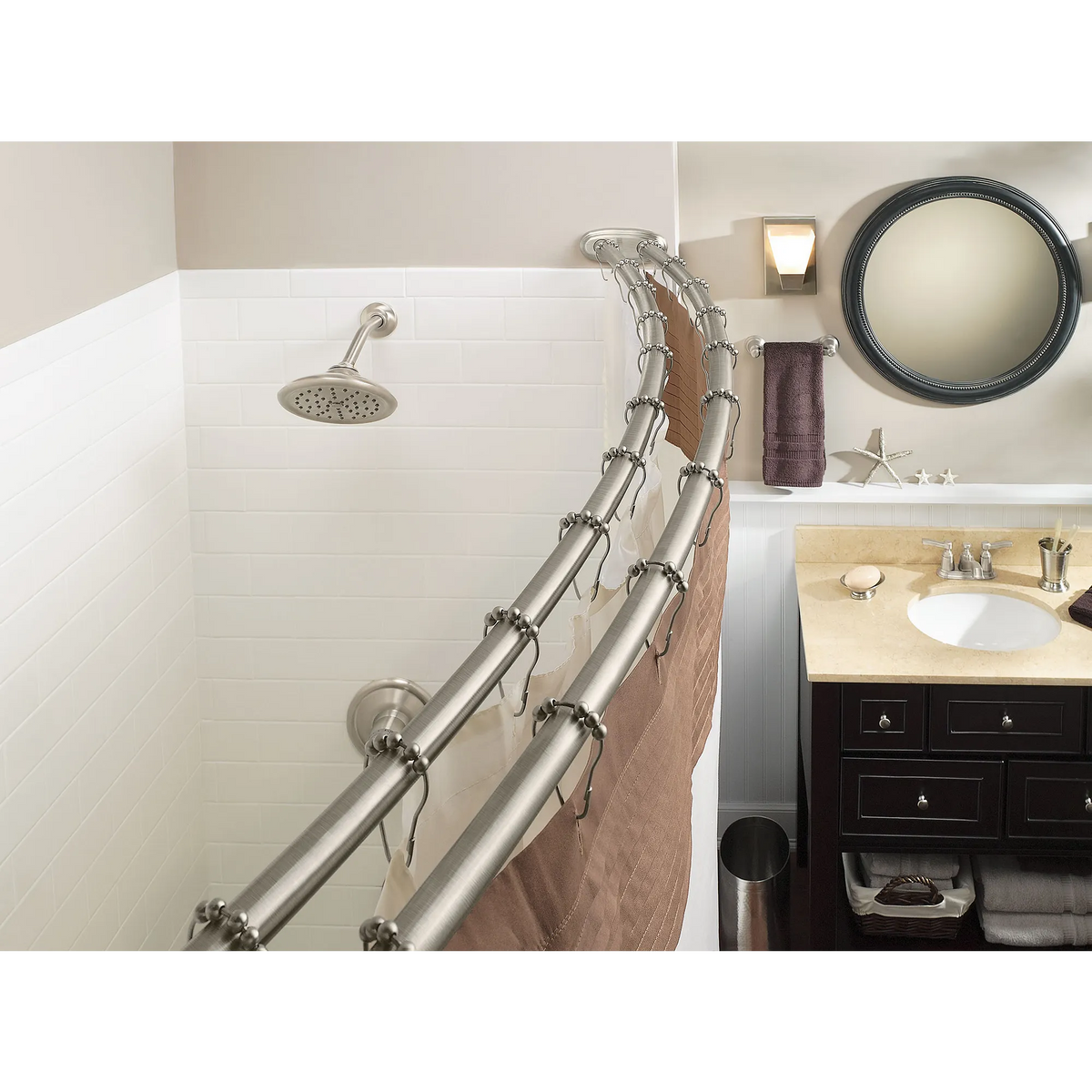 Moen Shower Curtain Rings SR2100 in Brushed Nickel (SR2100BN) - view 3