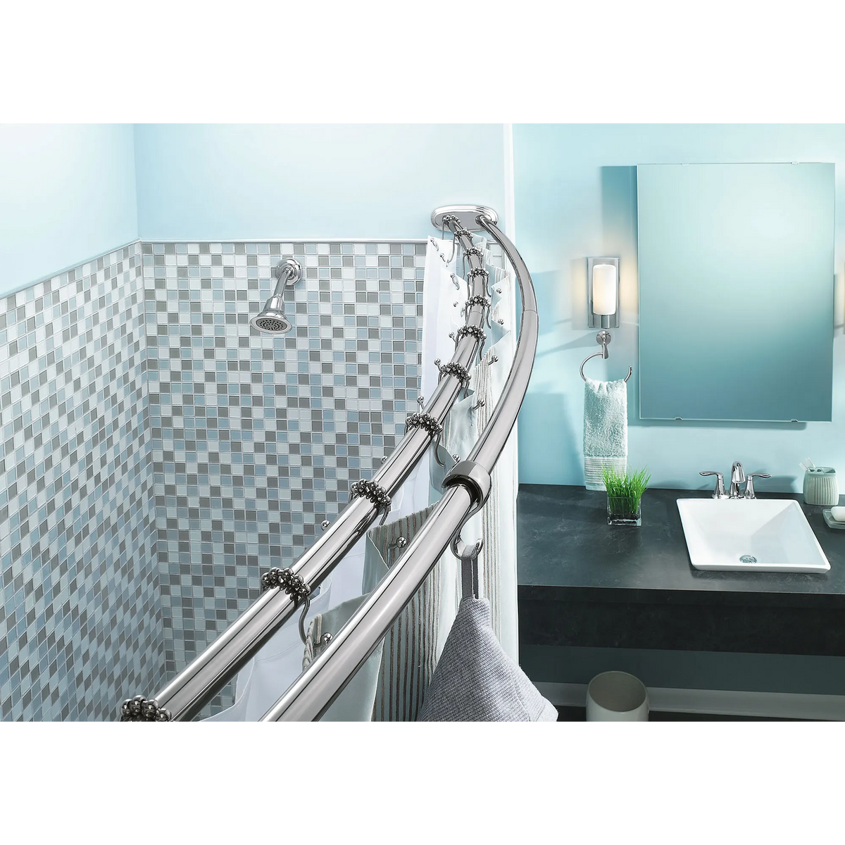 Moen Adjustable Double Curved Shower Rod DN2141 in Chrome (DN2141CH) - view 5
