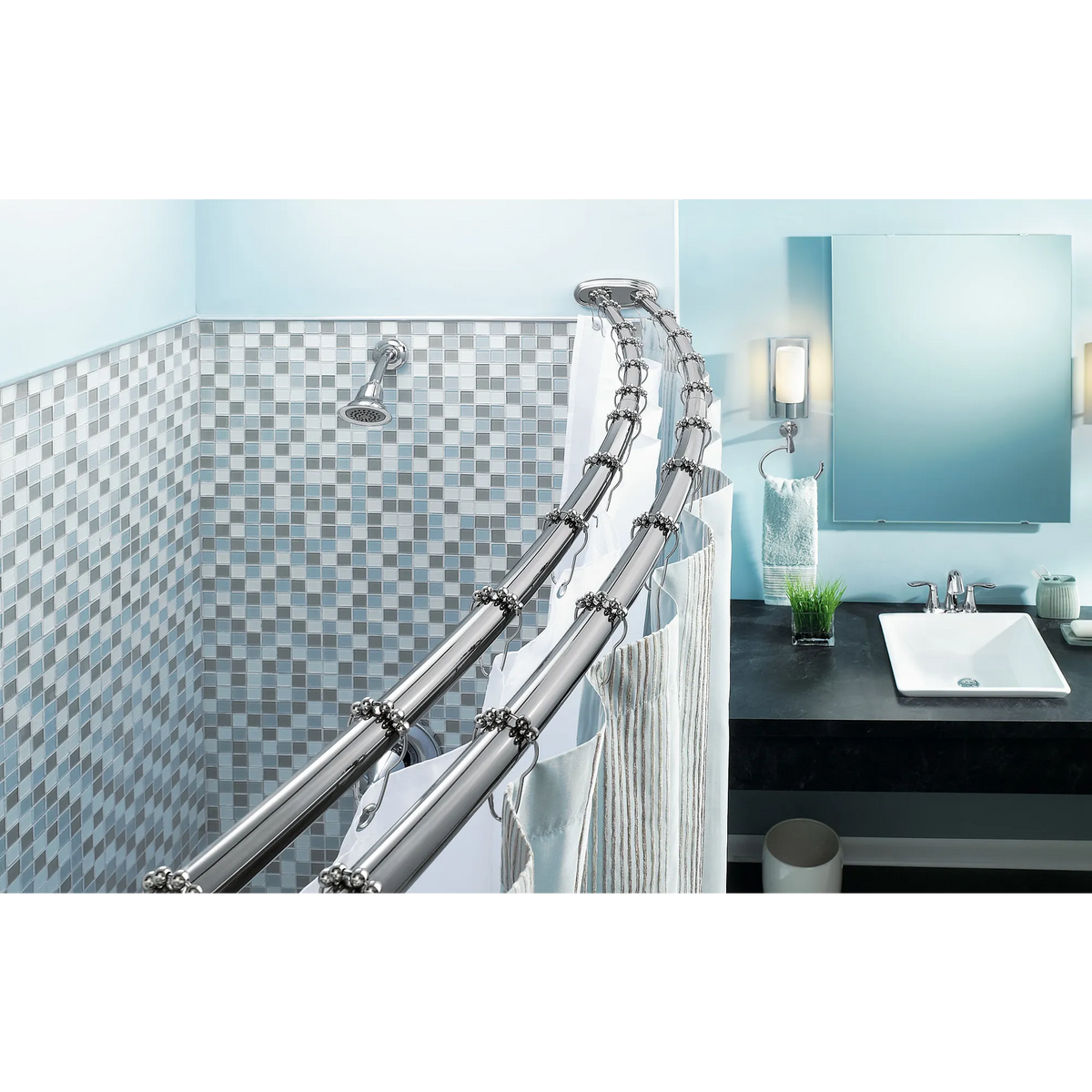 Moen Adjustable Double Curved Shower Rod DN2141 in Chrome (DN2141CH) - view 6