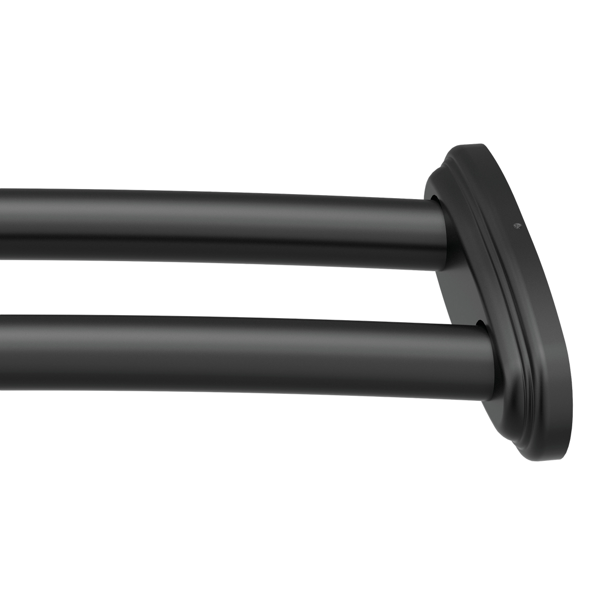 Moen Adjustable Double Curved Shower Rod DN2141 in Matte Black (DN2141BL)