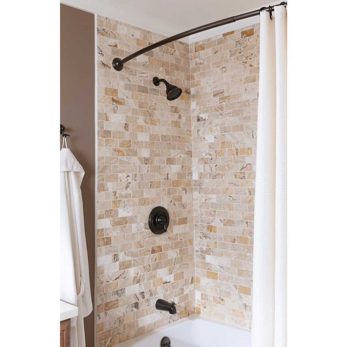Moen Adjustable Curved Shower Rod DN2160 in Old World Bronze (DN2160OWB) - view 10