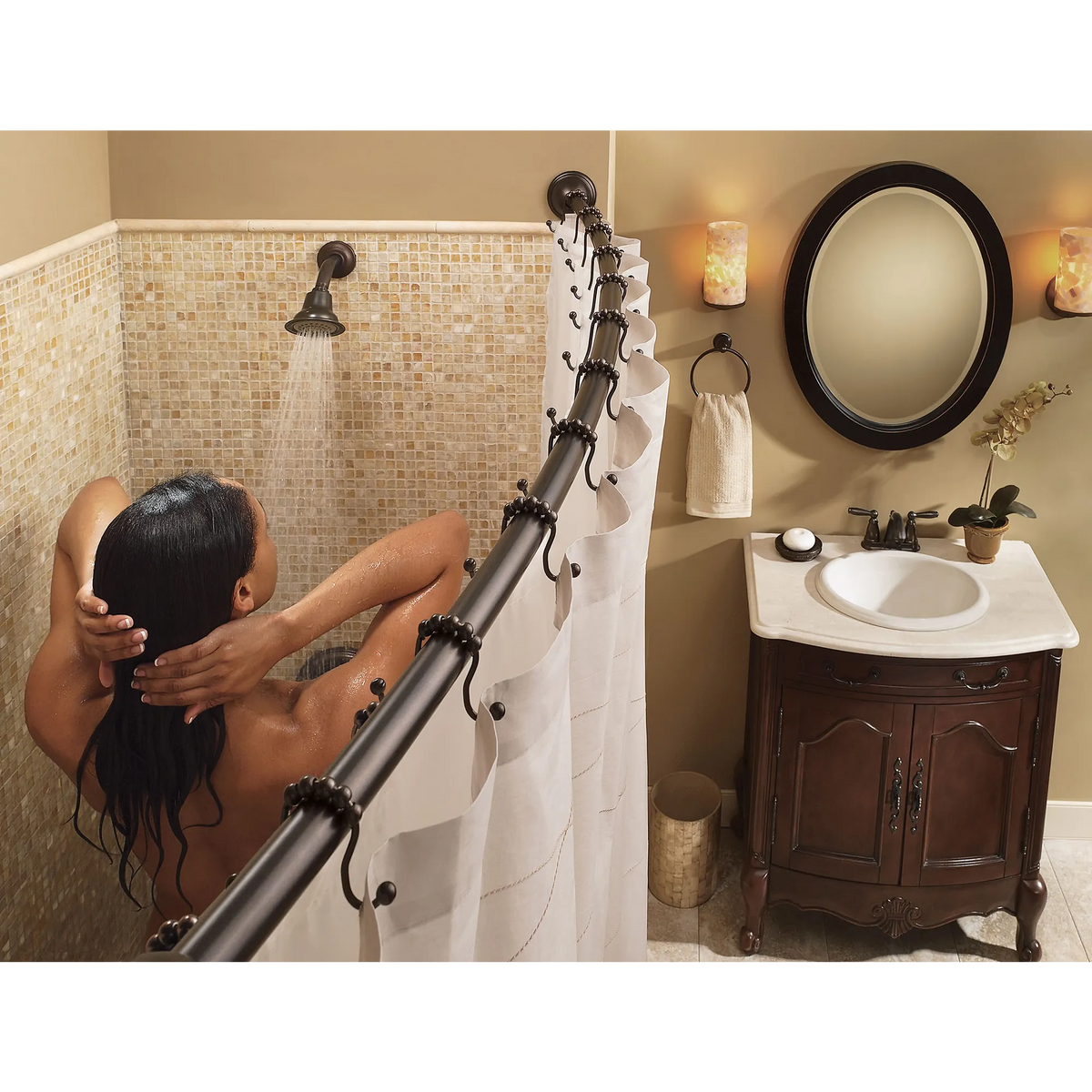 Moen Shower Curtain Rings SR2201 in Old World Bronze (SR2201OWB) - view 9