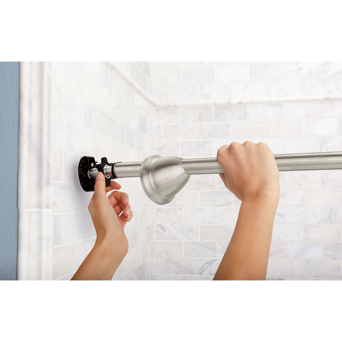Moen Tension Curved Shower Rod DN2170 in Brushed Nickel (DN2170BN) - view 8