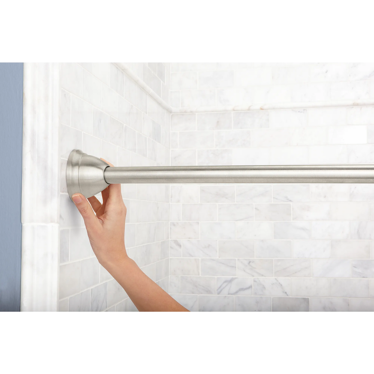 Moen Tension Curved Shower Rod DN2170 in Brushed Nickel (DN2170BN) - view 7