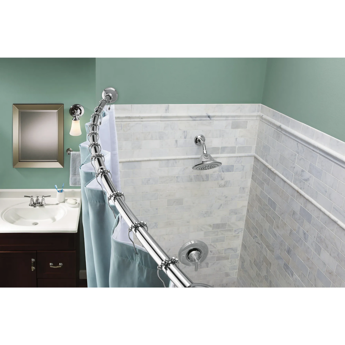 Moen Curved Tension Shower Rod DN2171 in Chrome (DN2171CH) - view 3