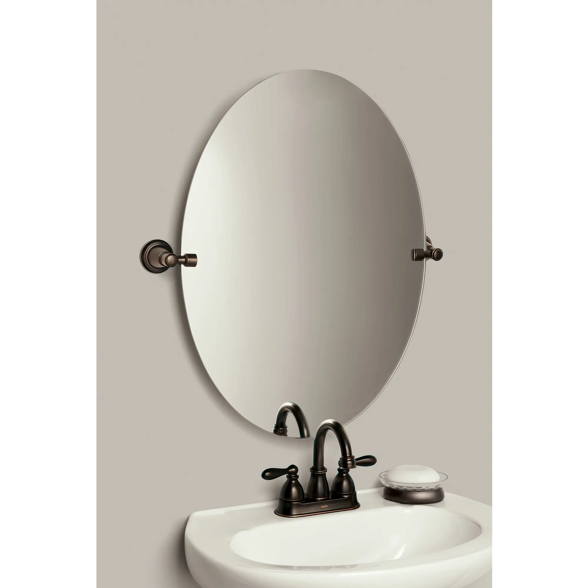 Moen Caldwell Two-Handle High-Arc Bathroom Faucet WS84667 in Mediterranean Bronze (WS84667BRB) - view 2