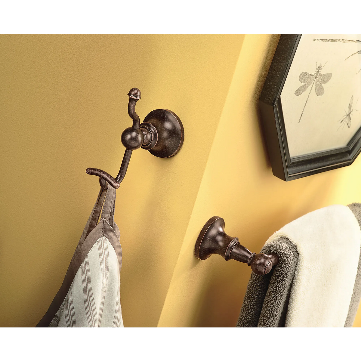 Moen Vale Double Robe Hook DN4403 in Oil Rubbed Bronze (DN4403ORB) - view 4