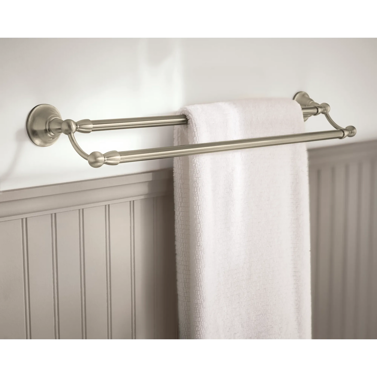 Moen Sage 24" Double Towel Bar DN6822 in Brushed Nickel (DN6822BN) - view 3