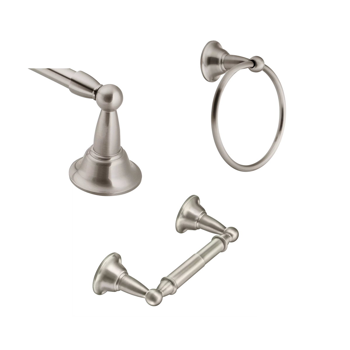 Moen Sage Towel Bar/Towel Ring DN6893 in Brushed Nickel (DN6893BN)