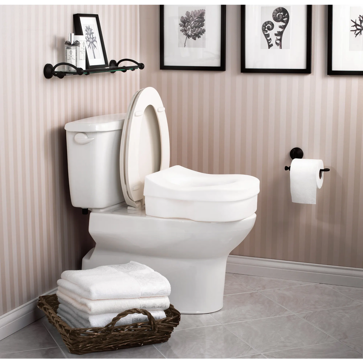 Moen Home Care Elevated Toilet Seat DN7020 in White (DN7020) - view 2