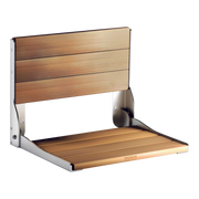 Moen Home Care Stainless and Teak Folding Shower Seat DN7110 in Natural Wood (DN7110)