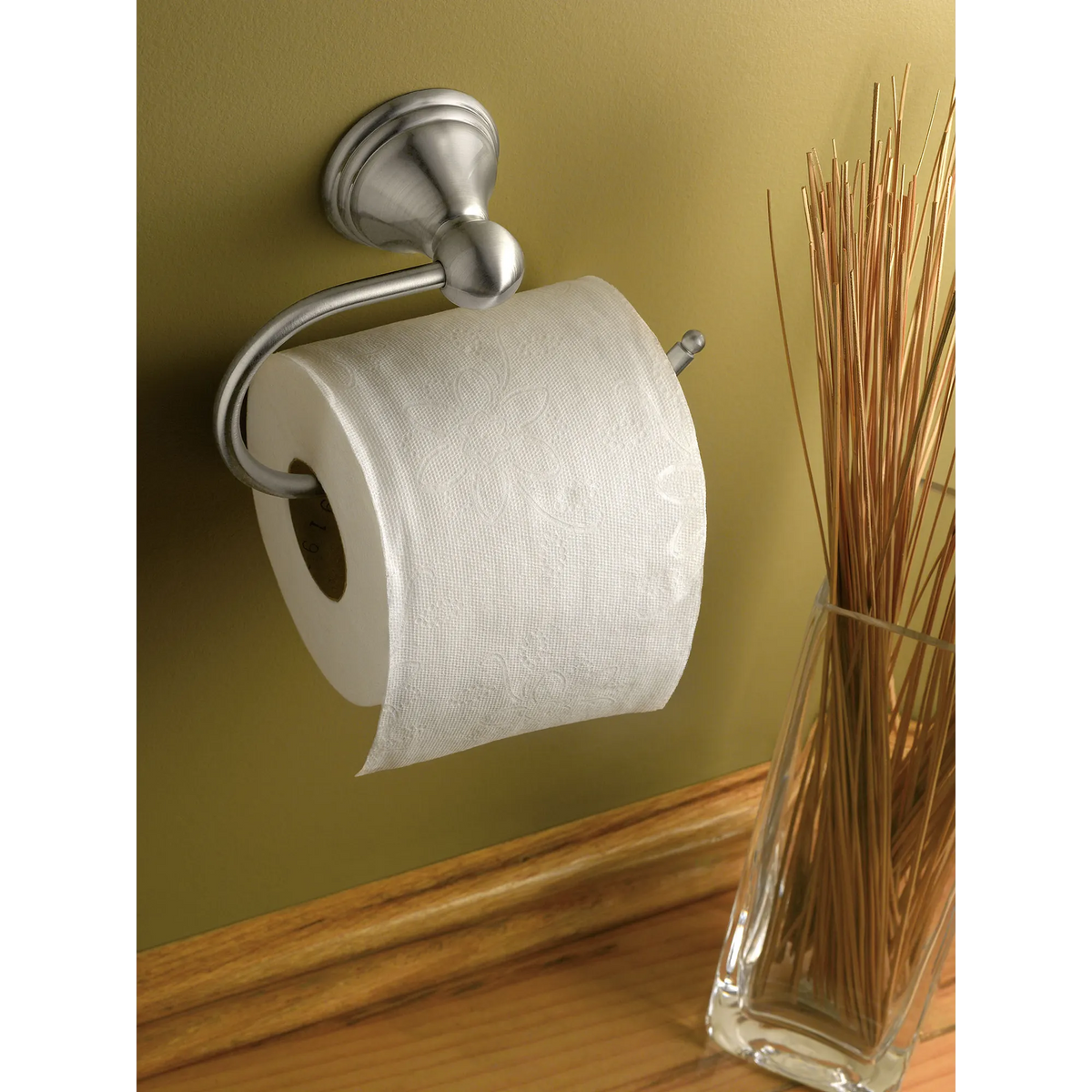 Moen Preston European Toilet Paper Holder DN8408 in Brushed Nickel (DN8408BN) - view 2