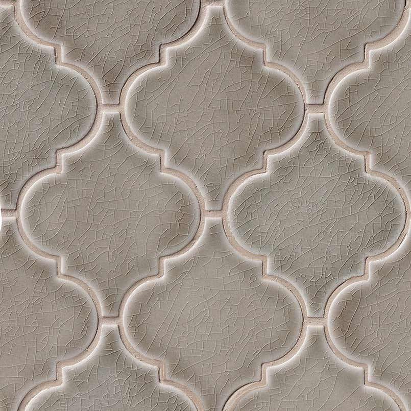 MSI Dove Gray Arabesque Glossy Ceramic mosaic (SMOT-PT-DG-ARABESQ) – MSI product image
