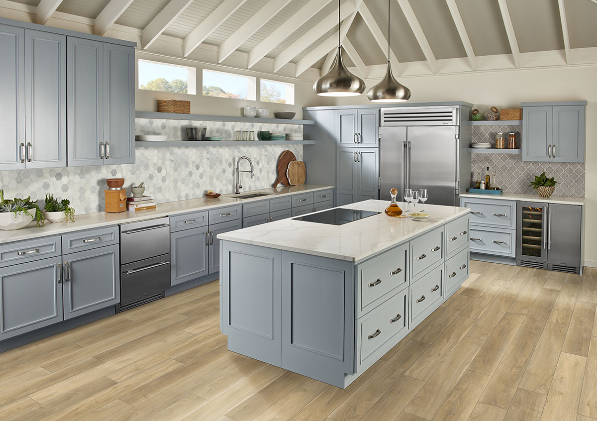 MSI Dove Gray Arabesque Glossy Ceramic mosaic (SMOT-PT-DG-ARABESQ) – MSI room scene (kitchen)