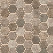 MSI Driftwood 2" Hexagon Matte Glass mosaic (SMOT-GLS-DRIFT6MM) – MSI product image
