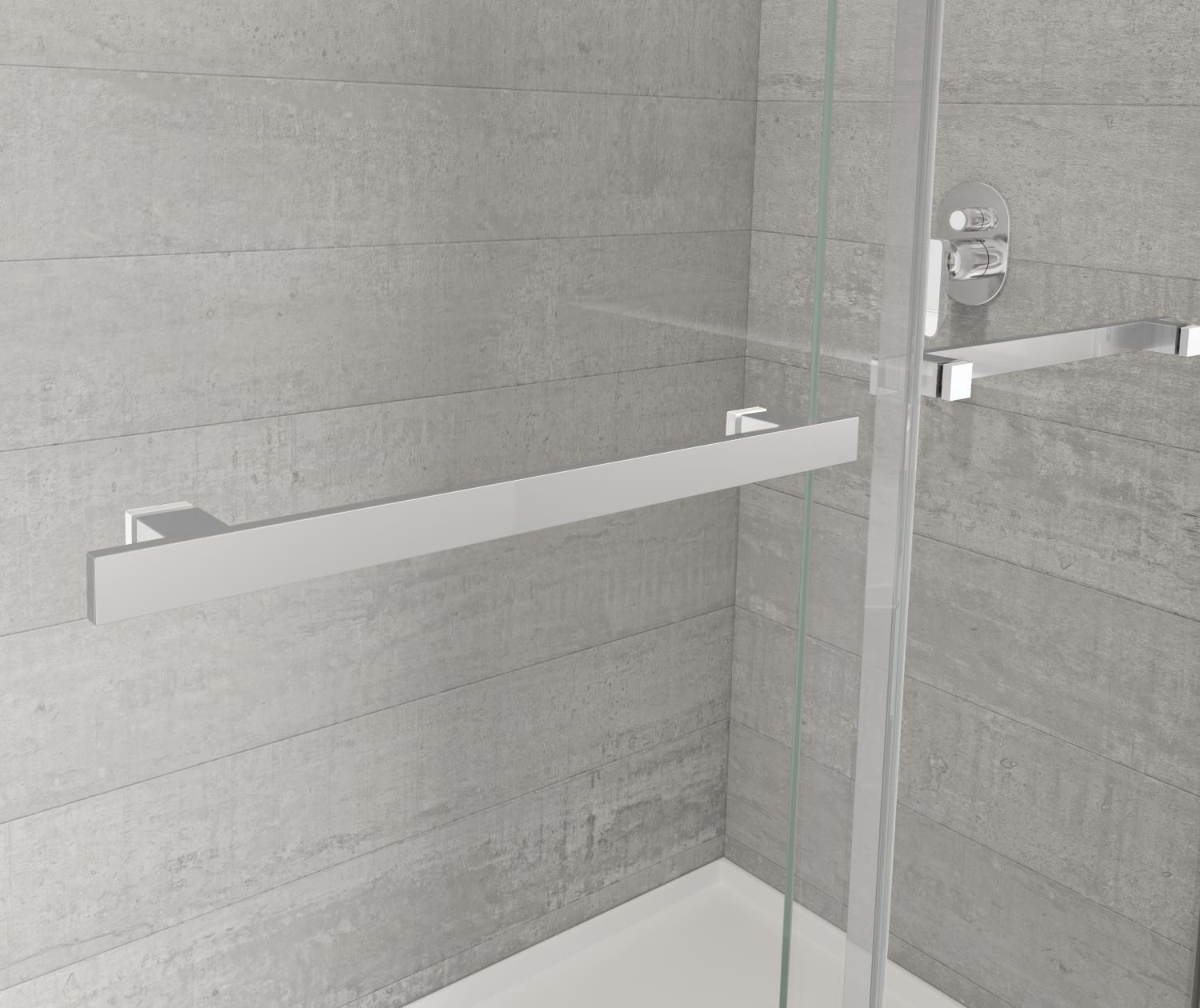 Duel Alto 44-47 X 78 in. 8mm Bypass Shower Door for Alcove Installation with GlassShield® glass in Chrome & Matte White - Plumbing Market