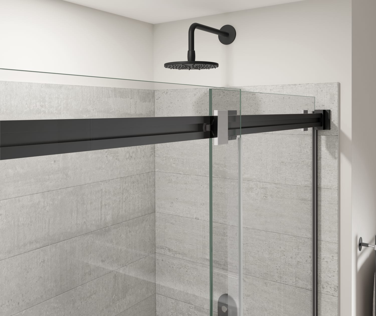Duel Alto 44-47 X 78 in. 8mm Bypass Shower Door for Alcove Installation with GlassShield® glass in Matte Black & Chrome - Plumbing Market