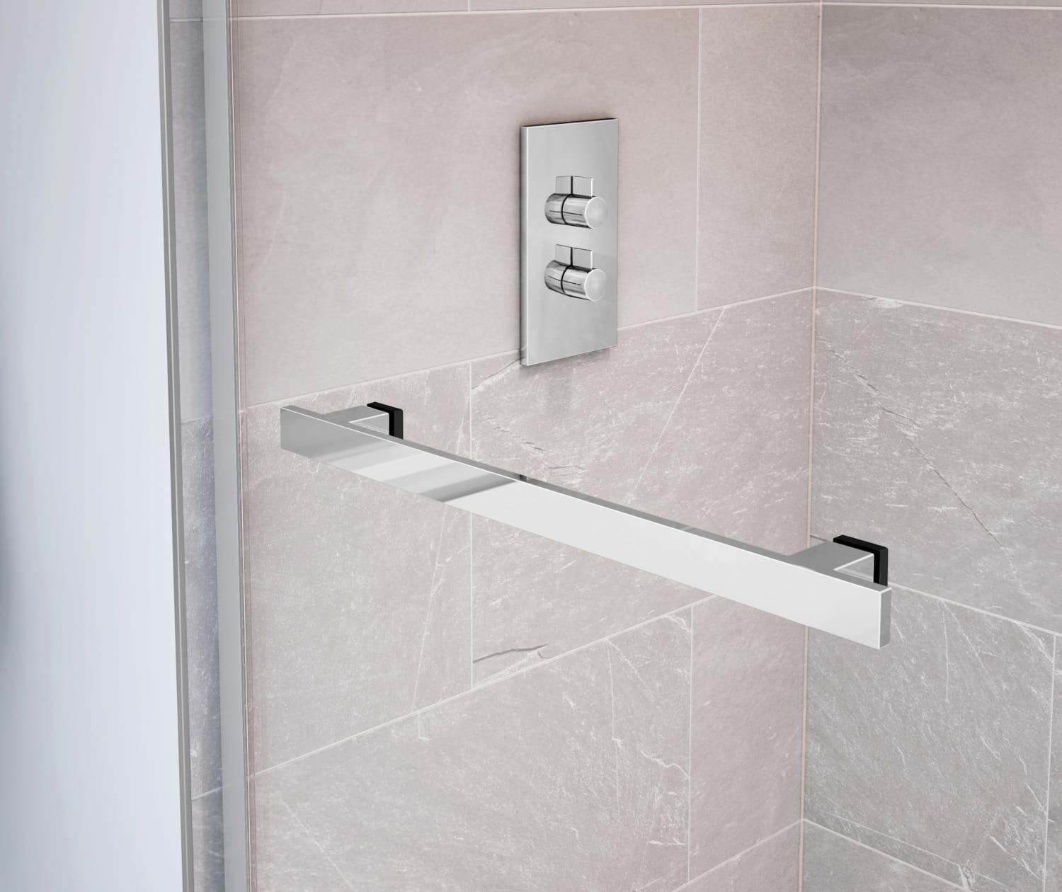 Duel 56-59 x 55 ½ x 59 in. 8 mm Bypass Tub Door for Alcove Installation with Clear glass in Chrome & Matte Black - Plumbing Market